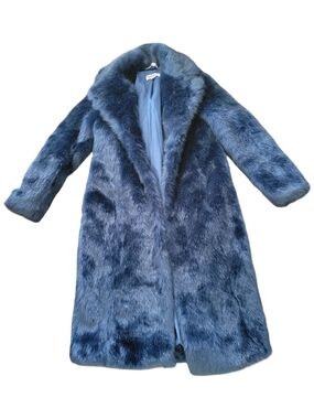 Jakke Blue Faux Fur Long Coat - Women's Jackets & Coats
